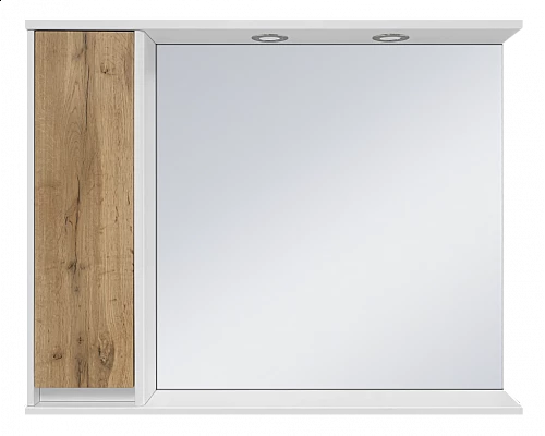 Приобрести Адриана - 90 Зеркало-шкаф с полочкой левое в магазине сантехники Santeh-Crystal.ru