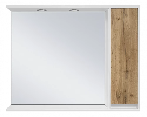 Купить Адриана - 90 Зеркало-шкаф с полочкой правое в магазине сантехники Santeh-Crystal.ru