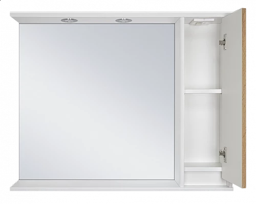 Купить Адриана - 90 Зеркало-шкаф с полочкой правое в магазине сантехники Santeh-Crystal.ru