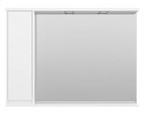 Приобрести Алиса -100 Зеркало белое с 1 шкафчиком левое в магазине сантехники Santeh-Crystal.ru