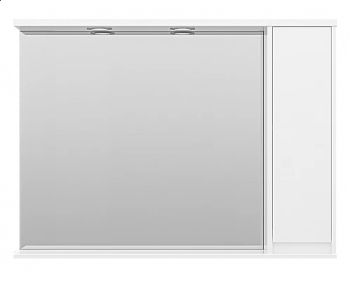 Приобрести Алиса -100 Зеркало белое с 1 шкафчиком правое в магазине сантехники Santeh-Crystal.ru