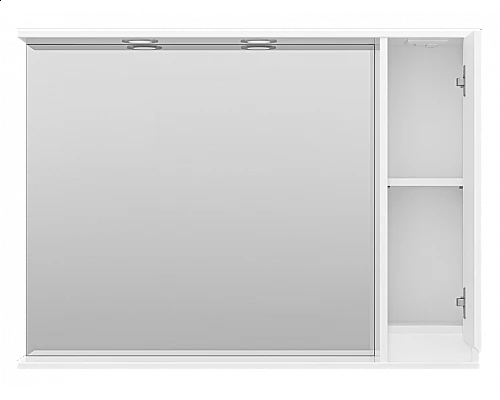 Приобрести Алиса -100 Зеркало белое с 1 шкафчиком правое в магазине сантехники Santeh-Crystal.ru