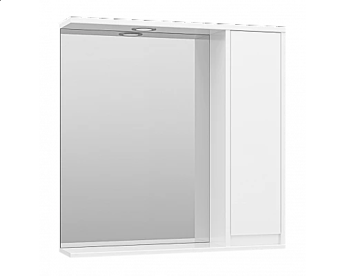 Заказать Алиса - 75 Зеркало белое с 1 шкафчиком правое в магазине сантехники Santeh-Crystal.ru