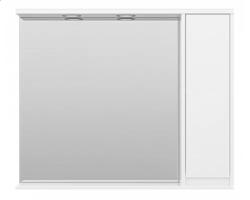 Заказать Алиса - 90 Зеркало белое с 1 шкафчиком правое в магазине сантехники Santeh-Crystal.ru