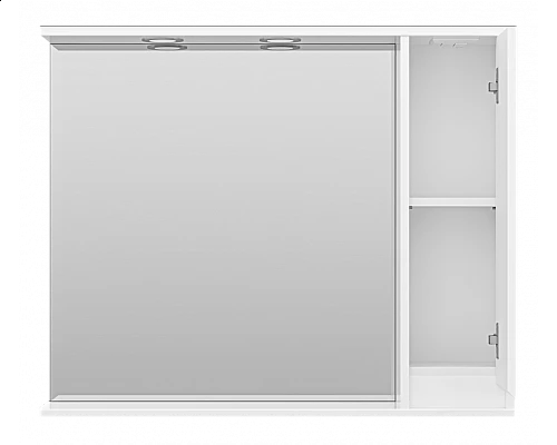 Заказать Алиса - 90 Зеркало белое с 1 шкафчиком правое в магазине сантехники Santeh-Crystal.ru