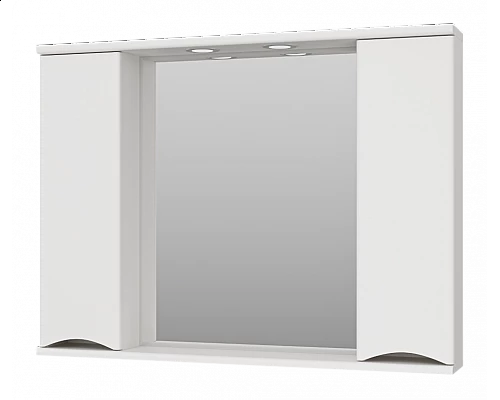Заказать Атлантик -100 Зеркало с 2 шкаф. белый в магазине сантехники Santeh-Crystal.ru