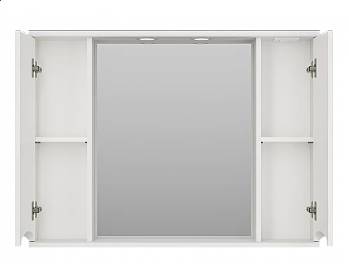 Заказать Атлантик -100 Зеркало с 2 шкаф. белый в магазине сантехники Santeh-Crystal.ru