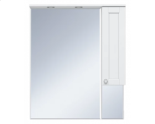 Приобрести Латте - 85 Зеркало-шкаф прав. белая эмаль в магазине сантехники Santeh-Crystal.ru