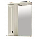 Купить Лувр - 60 Зеркало со шкафчиком, лев., слоновая кость в магазине сантехники Santeh-Crystal.ru