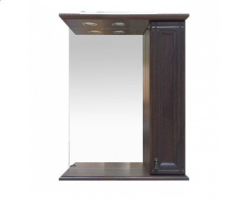 Купить Рим - 65 Зеркало со шкафчиком, прав., орех в магазине сантехники Santeh-Crystal.ru