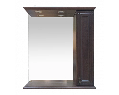 Заказать Рим - 75 Зеркало со шкафчиком, прав., орех в магазине сантехники Santeh-Crystal.ru