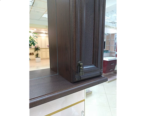 Заказать Рим - 75 Зеркало со шкафчиком, прав., орех в магазине сантехники Santeh-Crystal.ru