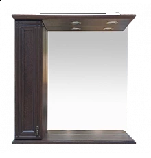 Рим - 85 Зеркало с 1-м шкафчиком, лев., орех