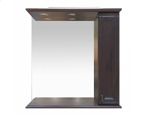 Приобрести Рим - 85 Зеркало с 1-м шкафчиком, прав., орех в магазине сантехники Santeh-Crystal.ru