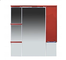 Кристи - 90 Зеркало - шкаф прав. (свет) бордо