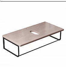 Столешница под раковину для ванной подвесная Uperwood Tanos (с кронштейнами, 90 см, светлое дерево)