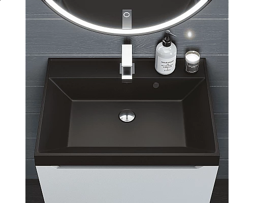 Заказать Раковина кварцевая для ванной Uperwood Classic Quartz (70 см, коричневая матовая, трюфель) в магазине сантехники Santeh-Crystal.ru