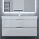 Купить Тумба с раковиной для ванной Uperwood Modul (100 см, подвесная, глянцевая, белая) в магазине сантехники Santeh-Crystal.ru
