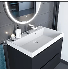 Раковина кварцевая для ванной Uperwood Classic Quartz (70 см, белая матовая, жасмин)