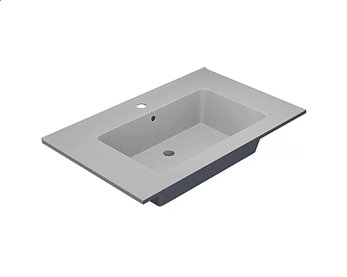 Купить Раковина для ванной полувстраиваемая Uperwood Parma Quartz (75 см, белая матовая, жасмин) в магазине сантехники Santeh-Crystal.ru