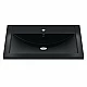 Купить Раковина кварцевая для ванной Uperwood Foster Quartz (70 см, черная матовая, уголь) в магазине сантехники Santeh-Crystal.ru