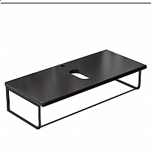 Столешница под раковину для ванной подвесная Uperwood Tanos (с кронштейнами, 100 см, темное дерево)