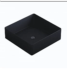 Раковина для ванной комнаты накладная Uperwood Square (39 см, квадратная, черный)