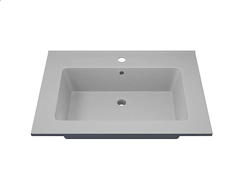 Приобрести Раковина для ванной полувстраиваемая Uperwood Parma Quartz (65 см, белая матовая, жасмин) в магазине сантехники Santeh-Crystal.ru