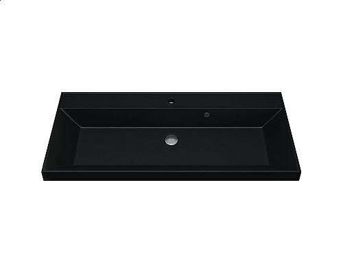 Заказать Раковина кварцевая для ванной Uperwood Classic Quartz (100 см, черная матовая, космос) в магазине сантехники Santeh-Crystal.ru