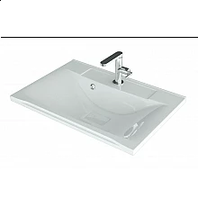 Раковина для ванной полувстраиваемая Uperwood Elen (75 см, с декоративной накладкой, белая)