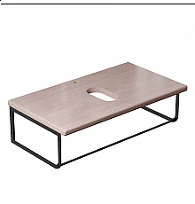 Столешница под раковину для ванной подвесная Uperwood Tanos (с кронштейнами, 80 см, светлое дерево)