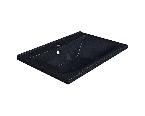 Купить Раковина для ванной полувстраиваемая Uperwood Elen (65 см, с декоративной накладкой, черный металл) в магазине сантехники Santeh-Crystal.ru