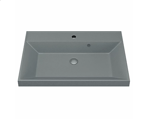 Купить Раковина кварцевая для ванной Uperwood Classic Quartz (90 см, серая матовая, платина) в магазине сантехники Santeh-Crystal.ru