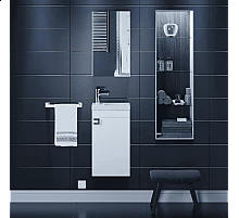 Тумба под раковину для ванной комнаты Uperwood Vizo (40 см, подвесная, белый глянец)