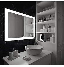 Зеркало для ванной с подсветкой Uperwood Barsa (100x80 см, LED подсветка, сенсорный выключатель, антизапотевание)