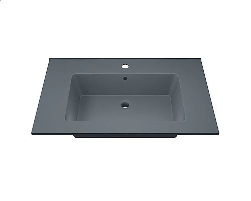 Купить Раковина для ванной полувстраиваемая Uperwood Parma Quartz (75 см, серая матовая, бетон) в магазине сантехники Santeh-Crystal.ru