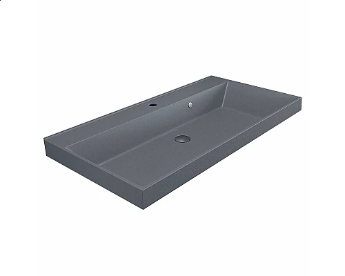 Купить Раковина кварцевая для ванной Uperwood Classic Quartz (90 см, серая матовая, бетон) в магазине сантехники Santeh-Crystal.ru