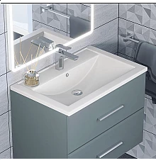 Раковина кварцевая для ванной Uperwood Foster Quartz (70 см, белая матовая, жасмин)