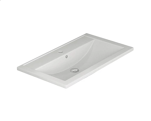 Заказать Раковина кварцевая для ванной Uperwood Foster Quartz (80 см, белая матовая, жасмин) в магазине сантехники Santeh-Crystal.ru