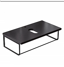 Столешница под раковину для ванной подвесная Uperwood Tanos (с кронштейнами, 80 см, темное дерево)