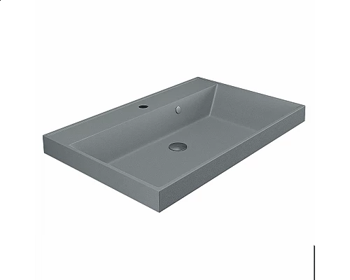 Купить Раковина кварцевая для ванной Uperwood Classic Quartz (80 см, серая матовая, платина) в магазине сантехники Santeh-Crystal.ru