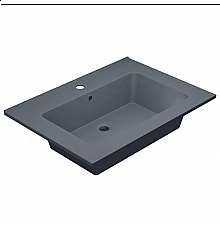 Раковина для ванной полувстраиваемая Uperwood Parma Quartz (65 см, серая матовая, бетон)
