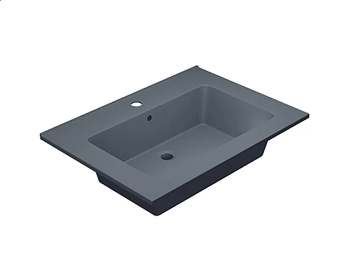 Купить Раковина для ванной полувстраиваемая Uperwood Parma Quartz (65 см, серая матовая, бетон) в магазине сантехники Santeh-Crystal.ru