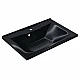 Приобрести Раковина для ванной полувстраиваемая Uperwood Elen (70 см, с декоративной накладкой, черный металл) в магазине сантехники Santeh-Crystal.ru