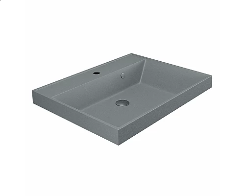 Приобрести Раковина кварцевая для ванной Uperwood Classic Quartz (60 см, серая матовая, платина) в магазине сантехники Santeh-Crystal.ru