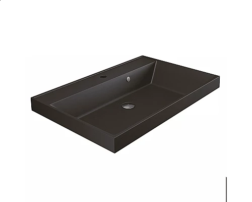 Заказать Раковина кварцевая для ванной Uperwood Classic Quartz (70 см, коричневая матовая, трюфель) в магазине сантехники Santeh-Crystal.ru