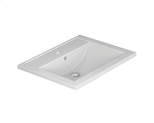 Купить Раковина кварцевая для ванной Uperwood Foster Quartz (60 см, белая матовая, жасмин) в магазине сантехники Santeh-Crystal.ru