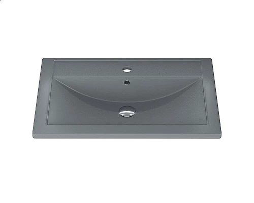 Приобрести Раковина кварцевая для ванной Uperwood Foster Quartz (70 см, серая матовая, бетон) в магазине сантехники Santeh-Crystal.ru