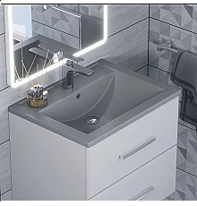 Раковина кварцевая для ванной Uperwood Foster Quartz (60 см, серая матовая, бетон)