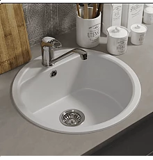 Кухонная мойка из искусственного камня Uperwood UPD-101 (круглая, цвет туман)